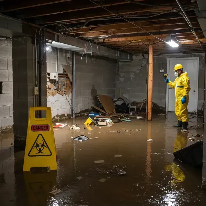 Flooded Basement Electrical Hazard in Kenly, NC Property